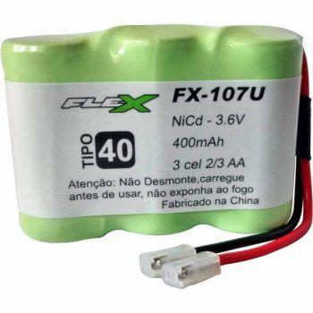 Bateria Telefone Sem Fio Ni-cd 3.6V 400mah - FX-107U - Flex Menor preço em Bateria Telefone Sem Fio Ni-cd 3.6V 400mah - FX-107U - Flex