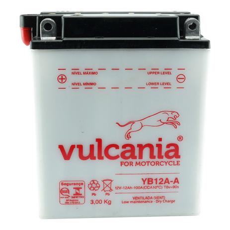 Bateria Vulcania YB12A-A 12V 12Ah CB 400 CB 450 CBR 450 SR Menor preço em Bateria Vulcania YB12A-A 12V 12Ah CB 400 CB 450 CBR 450 SR