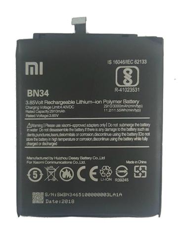Bateria Xiaomi Redmi 5A BN-34 3000mAh Menor preço em Bateria Xiaomi Redmi 5A BN-34 3000mAh