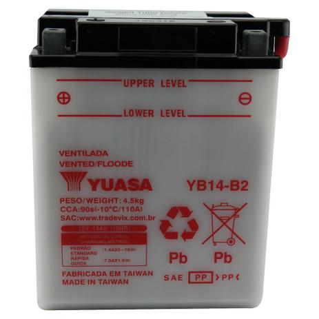 Bateria Yuasa YB14-B2 14Ah XL600 VT700 Shadow VT800 Shadow Menor preço em Bateria Yuasa YB14-B2 14Ah XL600 VT700 Shadow VT800 Shadow