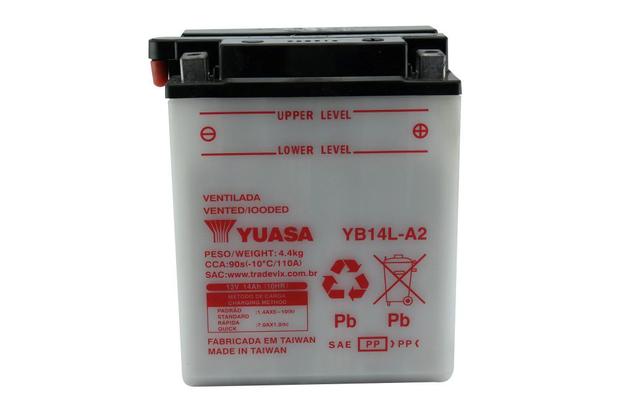 Bateria Yuasa YB14L-A2 14Ah CB 750C/F/K XTZ 750 XJ 900 ZX10R Menor preço em Bateria Yuasa YB14L-A2 14Ah CB 750C/F/K XTZ 750 XJ 900 ZX10R