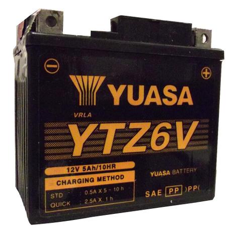 Bateria Yuasa YTZ6V 5Ah CG 150 Fan Titan Bros YBR 125 Factor Menor preço em Bateria Yuasa YTZ6V 5Ah CG 150 Fan Titan Bros YBR 125 Factor