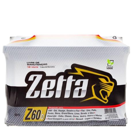 Bateria Zetta 60 Amperes Fabricada Pela Moura(A BASE DE TROCA) Menor preço em Bateria Zetta 60 Amperes Fabricada Pela Moura(A BASE DE TROCA)