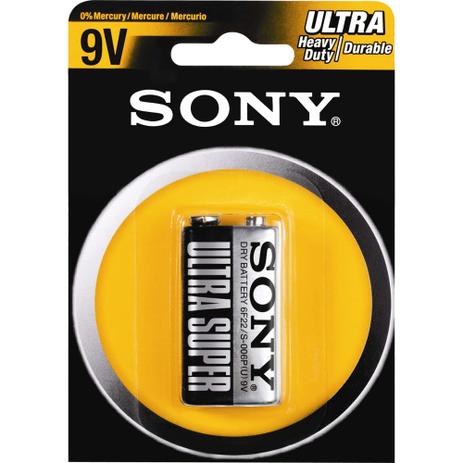 Bateria Zinco Carbono 9V ULTRA HEAVY DUTY S-006P SONY Menor preço em Bateria Zinco Carbono 9V ULTRA HEAVY DUTY S-006P SONY