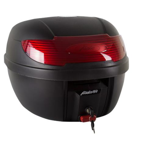 Baú Bauleto Moto Melc 29 Litros Removivel Universal C/ Base Lente vermelha Menor preço em Baú Bauleto Moto Melc 29 Litros Removivel Universal C/ Base Lente vermelha