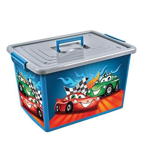 Bau container caixa organizador infantil de brinquedos, roupas e utilidades grande 50 lts carros com - Arqplast Menor preço em Bau container caixa organizador infantil de brinquedos, roupas e utilidades grande 50 lts carros com - Arqplast