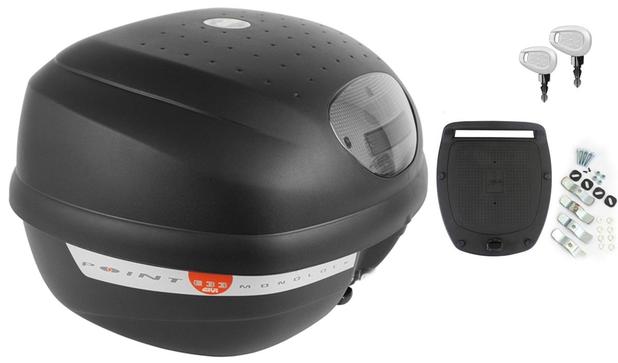 Baú Givi Monolock E33 Point Lente Fumê 33 Litros Menor preço em Baú Givi Monolock E33 Point Lente Fumê 33 Litros