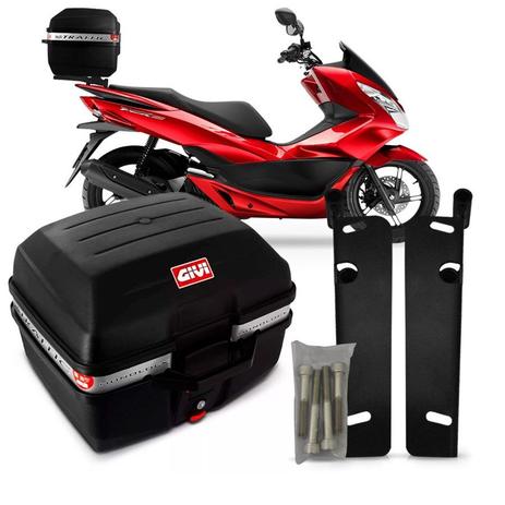 Baú Moto 27 Litros Givi + Suporte Bagageiro Pcx Menor preço em Baú Moto 27 Litros Givi + Suporte Bagageiro Pcx