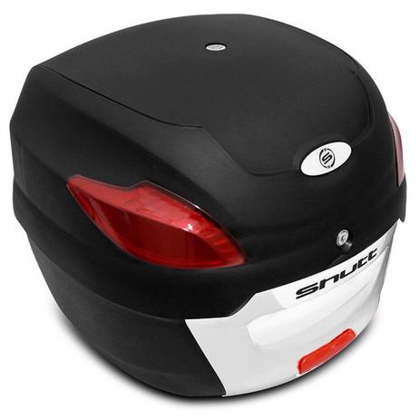 Baú Moto Bauleto 41 Litros Shutt Universal Preto e Branco Com Chave e Base de Fixação Refletores 40 Menor preço em Baú Moto Bauleto 41 Litros Shutt Universal Preto e Branco Com Chave e Base de Fixação Refletores 40