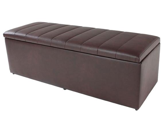 Menor preço em Baú Recamier Calçadeira Queen Courvin Marrom 160x51x47cm - Bf colchões