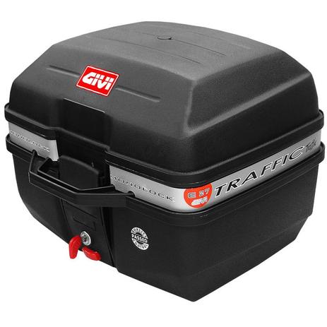 Bauleto traseiro Givi Traffic E27M 27 litros base universal - baú superior monolock moto Menor preço em Bauleto traseiro Givi Traffic E27M 27 litros base universal - baú superior monolock moto