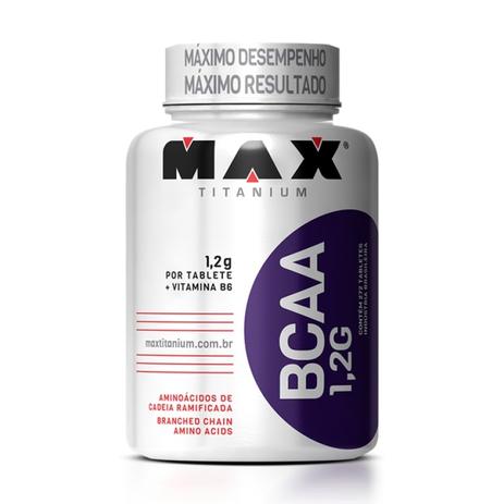 BCAA 1,2 g 120 Tabs - Max Titanium Menor preço em BCAA 1,2 g 120 Tabs - Max Titanium
