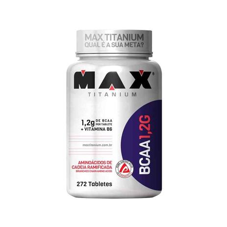 BCAA 1,2g MAX TITANIUM 272 TABLETES Menor preço em BCAA 1,2g MAX TITANIUM 272 TABLETES