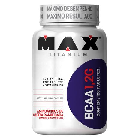 BCAA 1,2gr 120 tabletes - Max Titanium Menor preço em BCAA 1,2gr 120 tabletes - Max Titanium
