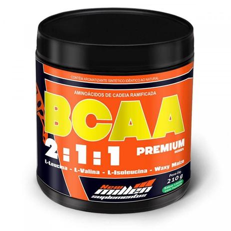 Bcaa 2:1:1 premium 210g - New millen Menor preço em Bcaa 2:1:1 premium 210g - New millen