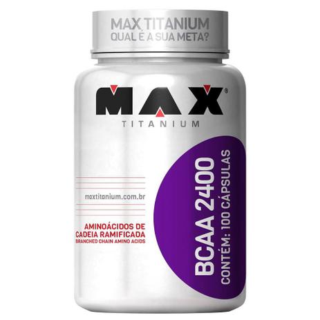 BCAA 2400 100 Cáps. - Max Titanium Menor preço em BCAA 2400 100 Cáps. - Max Titanium