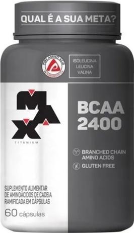 Bcaa 2400 Aminoacido 60 Capsulas MAX TITANIUM Menor preço em Bcaa 2400 Aminoacido 60 Capsulas MAX TITANIUM