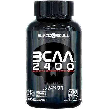 BCAA 2400 Black Skull 100 Cápsulas Menor preço em BCAA 2400 Black Skull 100 Cápsulas