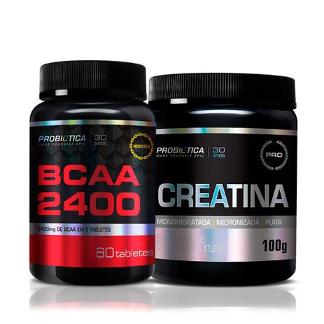 Bcaa 2400 Mg 60 + Creatina 100g - Probiótica Imperdível Menor preço em Bcaa 2400 Mg 60 + Creatina 100g - Probiótica Imperdível