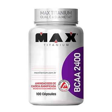 Bcaa 2400mg 100 caps pote - Max titanium Menor preço em Bcaa 2400mg 100 caps pote - Max titanium