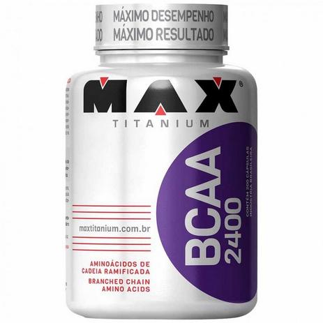Bcaa 2400mg - 200 Cápsulas - Max titanium Menor preço em Bcaa 2400mg - 200 Cápsulas - Max titanium