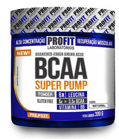 BCAA 6.1.1 SUPER PUMP - POWDER - Pote 300 gramas - Natural - Profit Menor preço em BCAA 6.1.1 SUPER PUMP - POWDER - Pote 300 gramas - Natural - Profit