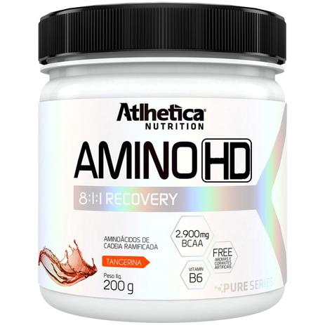 Bcaa amino hd 8:1:1 (200g) sabor tangerina - atlhetica nutrition Menor preço em Bcaa amino hd 8:1:1 (200g) sabor tangerina - atlhetica nutrition