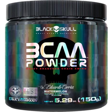 Bcaa powder 2:1:1 (150g) sabor watermelon (5.29 oz) - black skull Menor preço em Bcaa powder 2:1:1 (150g) sabor watermelon (5.29 oz) - black skull