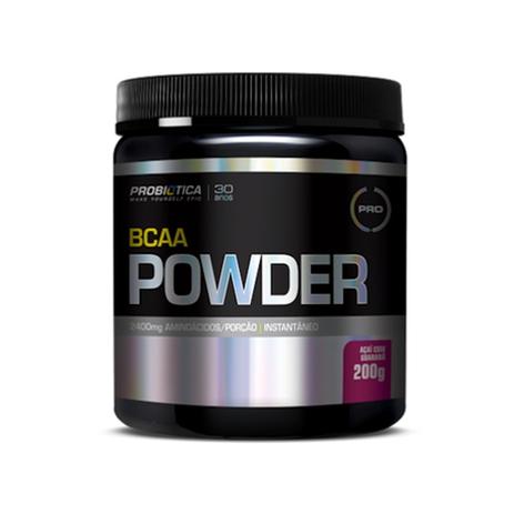 Bcaa Powder 200g Aminoácidos Sabores - Probiótica Menor preço em Bcaa Powder 200g Aminoácidos Sabores - Probiótica