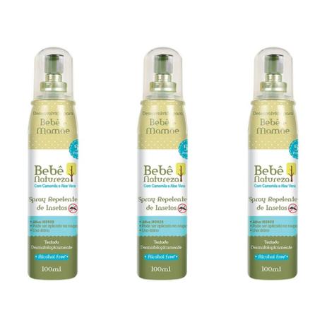 Bebê Natureza Repelente Infantil 100ml (Kit C/03) Menor preço em Bebê Natureza Repelente Infantil 100ml (Kit C/03)