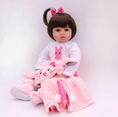 Bebe Reborn 48cm Silicone E Tecido Realista Baby Fashion Boneca E Bebe Reborn Boneca Reborn Magazine Luiza