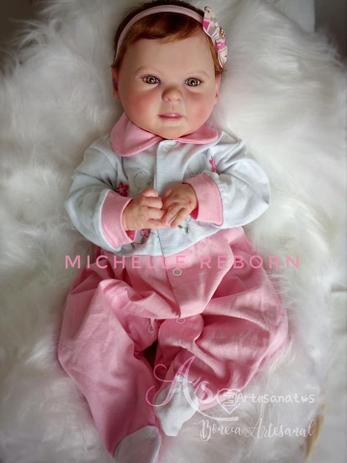 Bebê Reborn As3 Menina Corpo Tecido 1780kg 47cm Diandra - Michelle reborn Menor preço em Bebê Reborn As3 Menina Corpo Tecido 1780kg 47cm Diandra - Michelle reborn