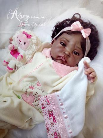 Bebê Reborn As3 Menina Corpo Tecido Penélope 55cm e 2400kg - Michelle reborn Menor preço em Bebê Reborn As3 Menina Corpo Tecido Penélope 55cm e 2400kg - Michelle reborn