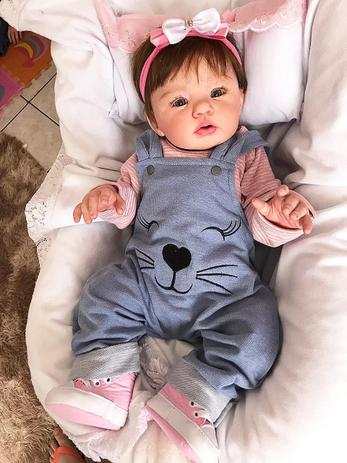 Bebe Reborn Realista Abigail Pode Dar Banho Corpo Todo Em Vinil Lanny Baby Bonecas Magazine Luiza