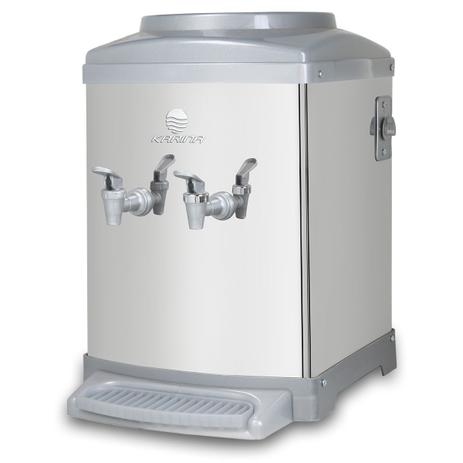 Bebedouro de galão laterais e frente em Inox refrigerado mesa K 11 linha diamante com motor - Karina Menor preço em Bebedouro de galão laterais e frente em Inox refrigerado mesa K 11 linha diamante com motor - Karina