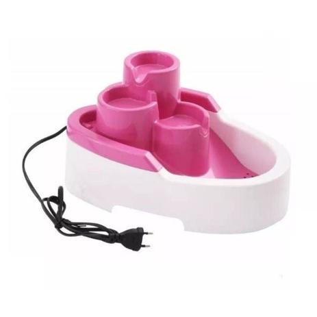 Bebedouro Fonte Cascata Bivolt Água Corrente Com 3 Quedas para Cães e gatos Pet Durapets Rosa - Truqys Menor preço em Bebedouro Fonte Cascata Bivolt Água Corrente Com 3 Quedas para Cães e gatos Pet Durapets Rosa - Truqys