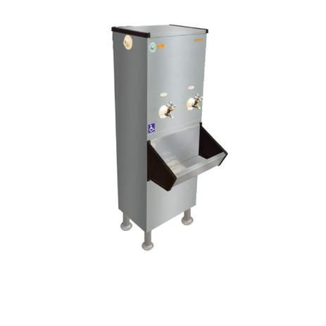 Menor preço em Bebedouro Resfriador Industrial 50 Litros Coluna Aço Inox 2 Torneiras Nardin