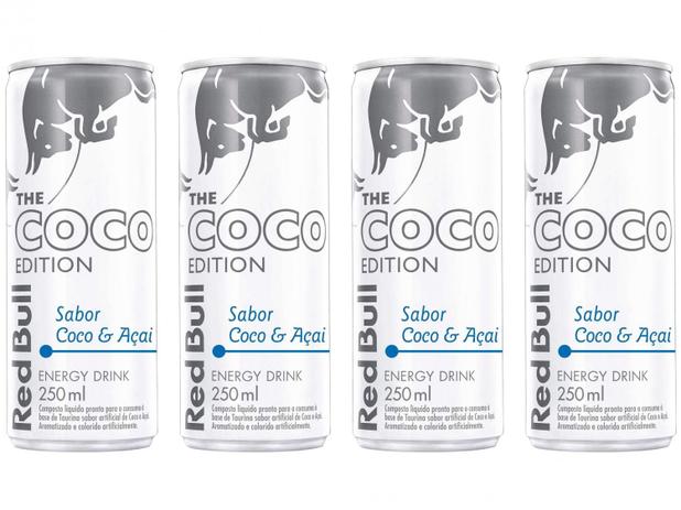 Bebida Energética Red Bull Coco Edition - Coco e Açaí 250ml 4 Unidades Menor preço em Bebida Energética Red Bull Coco Edition - Coco e Açaí 250ml 4 Unidades