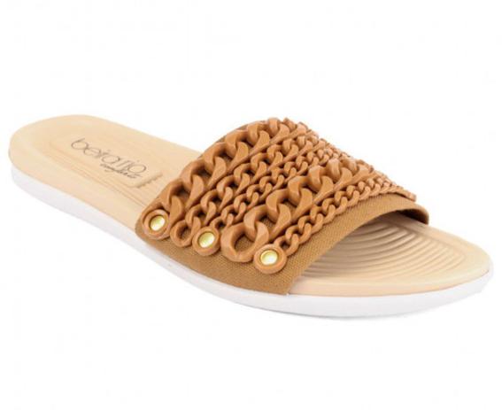 Chinelo feminino slide corrente beira rio Clearance