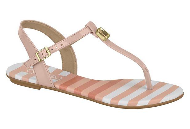 sandalia rosa beira rio