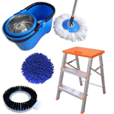Belde Perfect Mop 360 de Aluminio C 3 Refis e Banco Escada de 3 Degraus ESC0071 é boa?