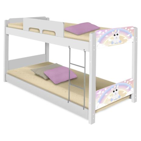 Beliche Baixa Adesivada Unicórnio Baby - Casah Menor preço em Beliche Baixa Adesivada Unicórnio Baby - Casah
