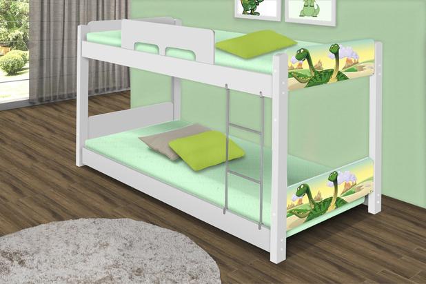 Beliche Baixa Casal Dinossauros com Colchões - Casah Menor preço em Beliche Baixa Casal Dinossauros com Colchões - Casah