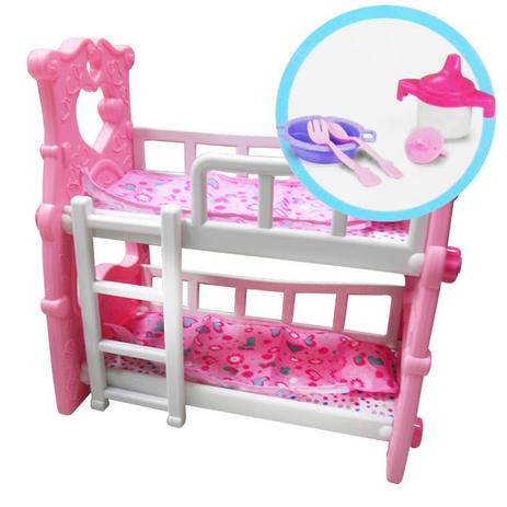 Beliche De Boneca Acessorios Brinquedo Comidinha Menina Crianca Infantil (DMT5371) - Dm toys Menor preço em Beliche De Boneca Acessorios Brinquedo Comidinha Menina Crianca Infantil (DMT5371) - Dm toys