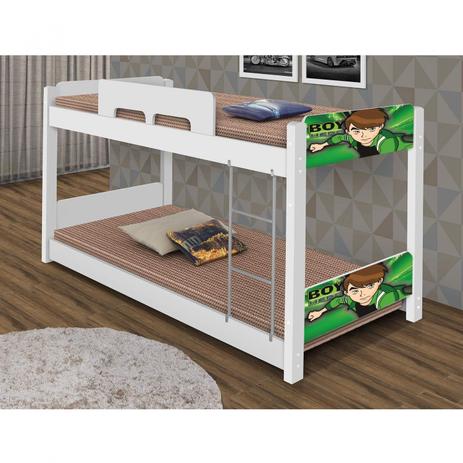 Beliche Infantil Baixa Divaloto Branco/Verde Menor preço em Beliche Infantil Baixa Divaloto Branco/Verde