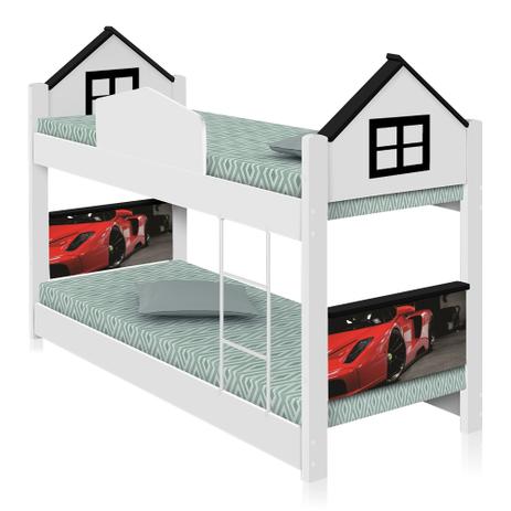 Beliche Infantil Casa Carro Red - Divaloto Menor preço em Beliche Infantil Casa Carro Red - Divaloto