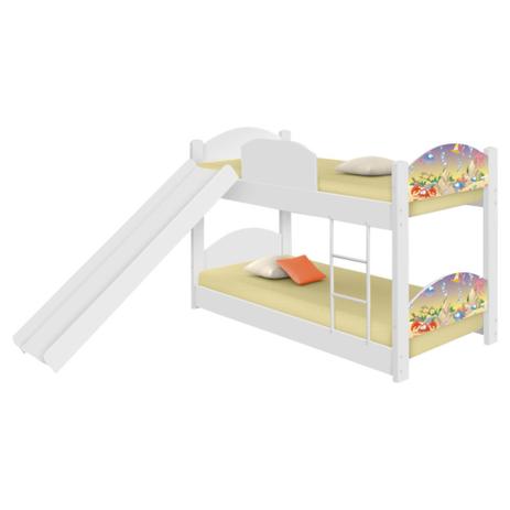 Beliche Infantil Fundo do Mar Feliz com Escorregador e Colchões - Casah Menor preço em Beliche Infantil Fundo do Mar Feliz com Escorregador e Colchões - Casah