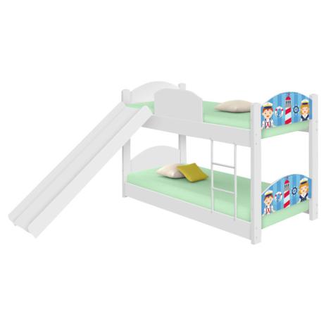 Beliche Infantil Marinheiros com Escorregador - Casah Menor preço em Beliche Infantil Marinheiros com Escorregador - Casah