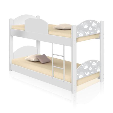 Beliche Infantil Nuvem Cinza Menino e Menina - Casah Menor preço em Beliche Infantil Nuvem Cinza Menino e Menina - Casah