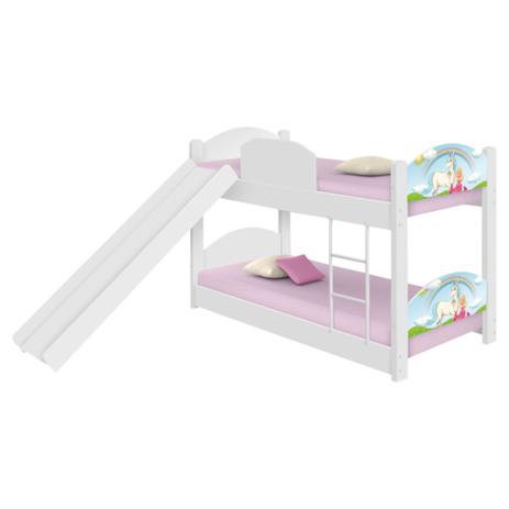 Beliche Infantil Princesa Encantada com Escorregador - Casah Menor preço em Beliche Infantil Princesa Encantada com Escorregador - Casah